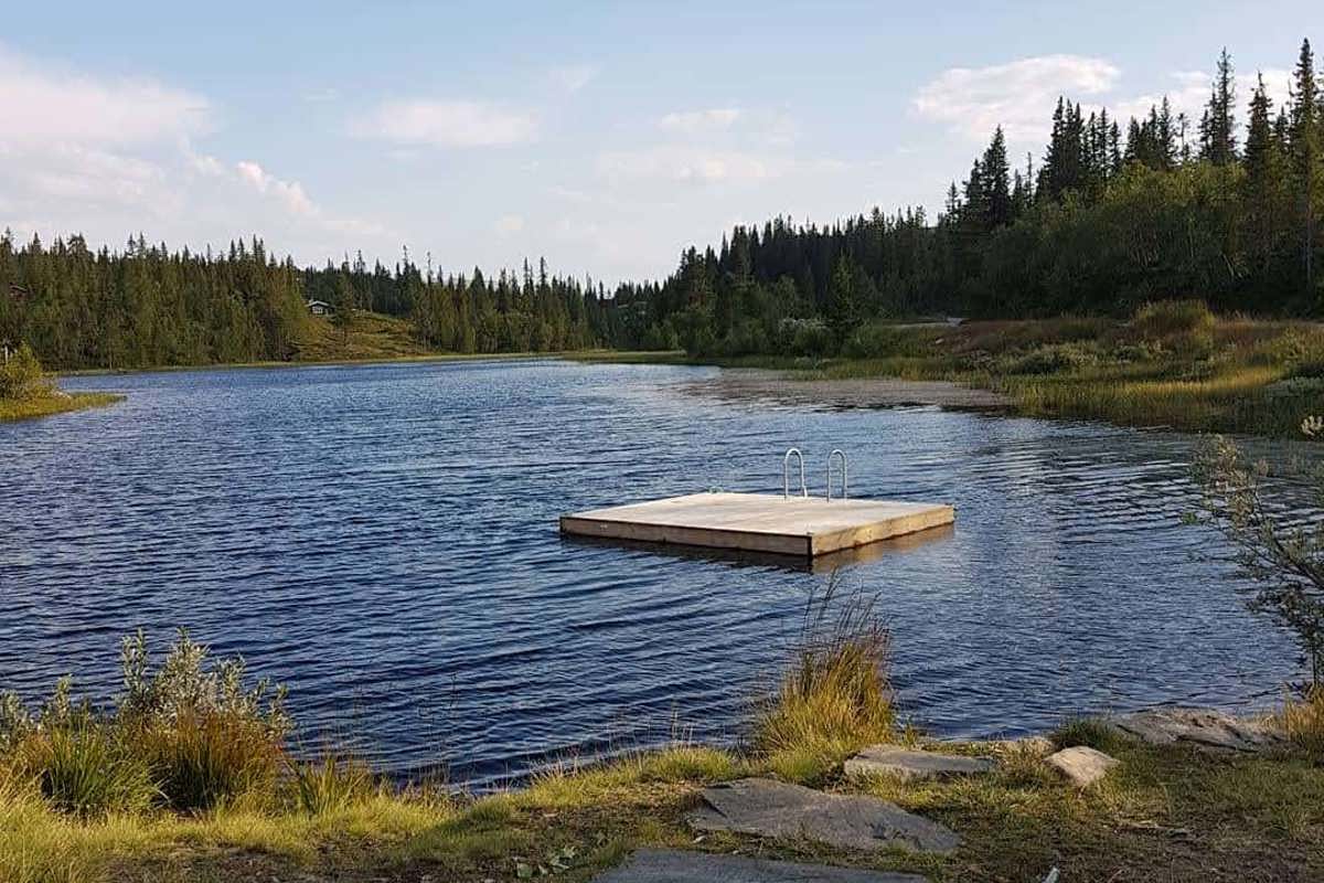 Vegglifjell Skjerbrekkdammen Badeplass Sommer